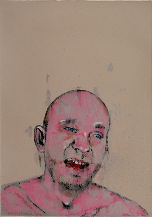 Mercury Laughing serigraphic monotype Michael Hecht